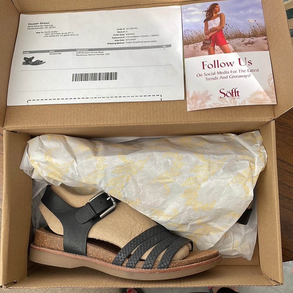 Sofft Brinda Black sandals